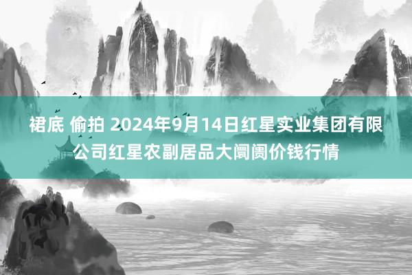 裙底 偷拍 2024年9月14日红星实业集团有限公司红星农副居品大阛阓价钱行情