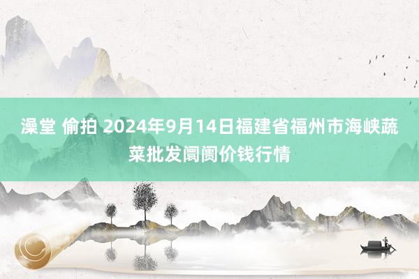 澡堂 偷拍 2024年9月14日福建省福州市海峡蔬菜批发阛阓价钱行情