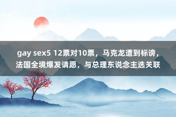 gay sex5 12票对10票，马克龙遭到标谤，法国全境爆发请愿，与总理东说念主选关联