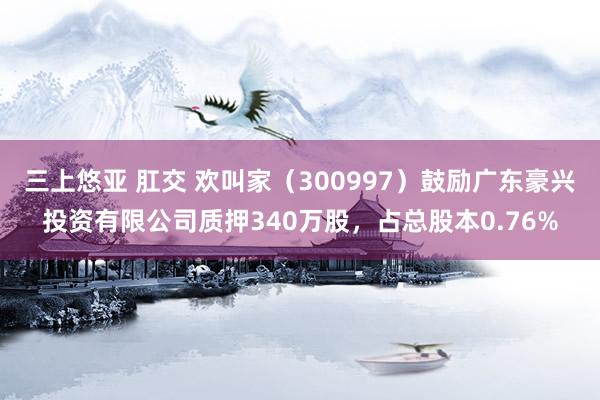 三上悠亚 肛交 欢叫家（300997）鼓励广东豪兴投资有限公司质押340万股，占总股本0.76%