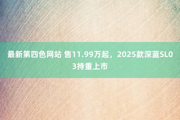 最新第四色网站 售11.99万起，2025款深蓝SL03持重上市