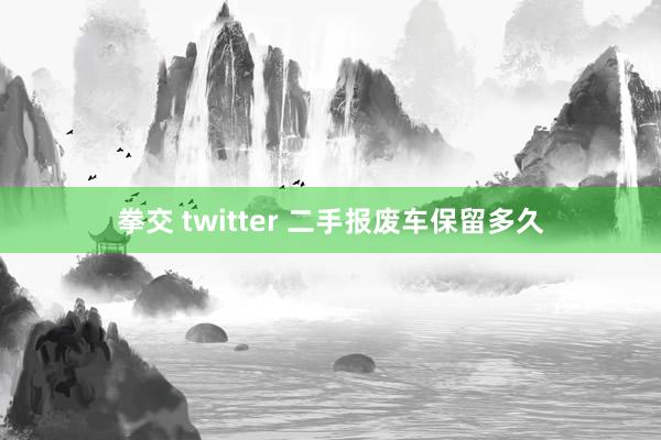 拳交 twitter 二手报废车保留多久