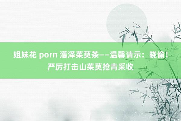 姐妹花 porn 濩泽茱萸茶——温馨请示：晓谕！严厉打击山茱萸抢青采收