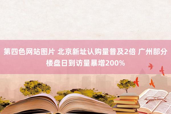 第四色网站图片 北京新址认购量普及2倍 广州部分楼盘日到访量暴增200%