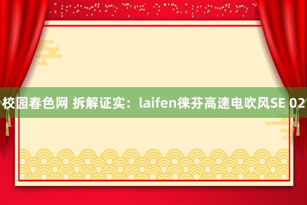 校园春色网 拆解证实：laifen徕芬高速电吹风SE 02