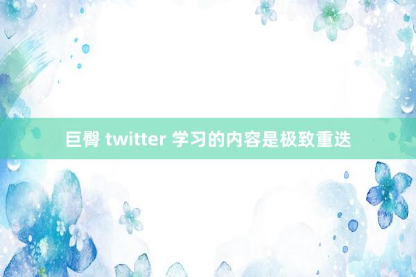 巨臀 twitter 学习的内容是极致重迭