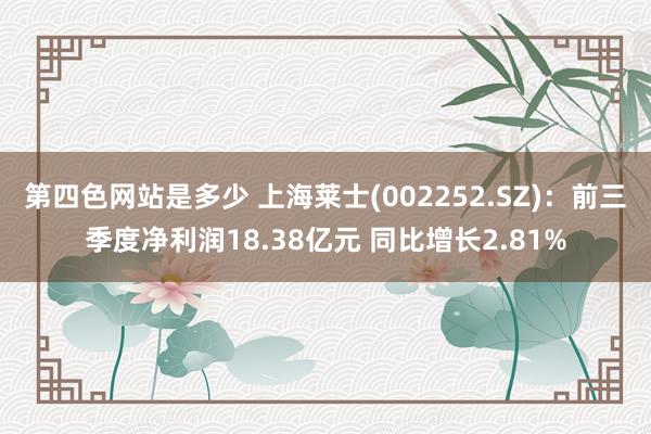 第四色网站是多少 上海莱士(002252.SZ)：前三季度净利润18.38亿元 同比增长2.81%