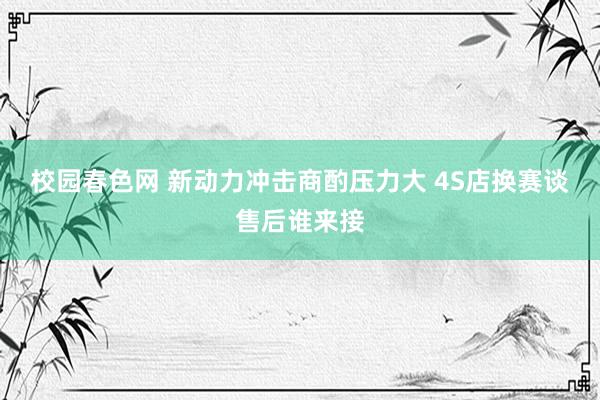 校园春色网 新动力冲击商酌压力大 4S店换赛谈售后谁来接