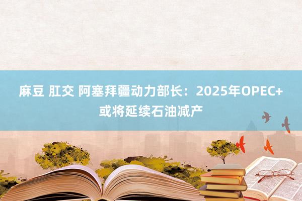 麻豆 肛交 阿塞拜疆动力部长：2025年OPEC+或将延续石油减产