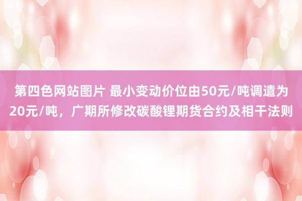 第四色网站图片 最小变动价位由50元/吨调遣为20元/吨，广期所修改碳酸锂期货合约及相干法则