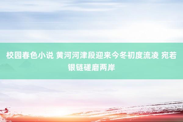 校园春色小说 黄河河津段迎来今冬初度流凌 宛若银链磋磨两岸