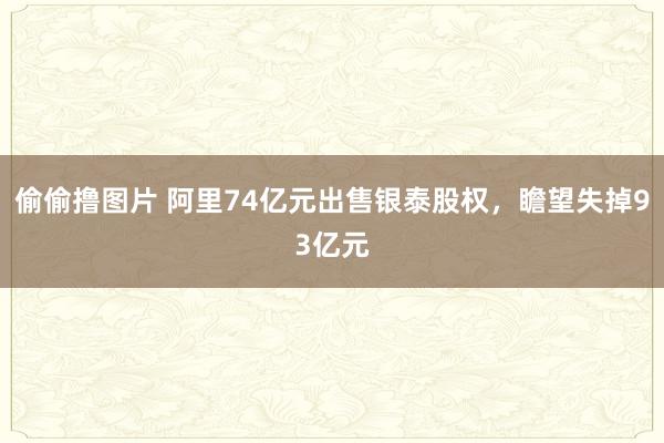 偷偷撸图片 阿里74亿元出售银泰股权，瞻望失掉93亿元