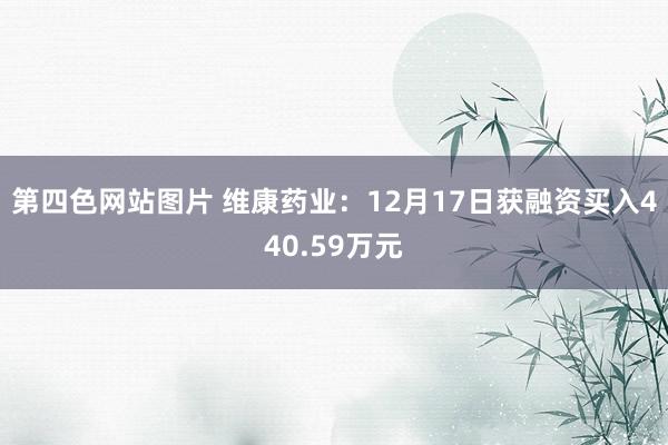 第四色网站图片 维康药业：12月17日获融资买入440.59万元