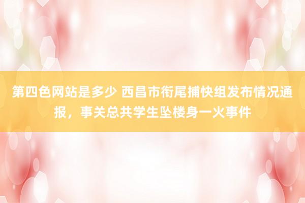 第四色网站是多少 西昌市衔尾捕快组发布情况通报，事关总共学生坠楼身一火事件