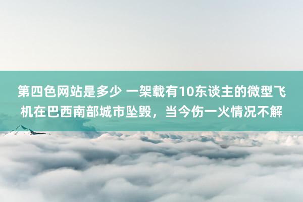 第四色网站是多少 一架载有10东谈主的微型飞机在巴西南部城市坠毁，当今伤一火情况不解