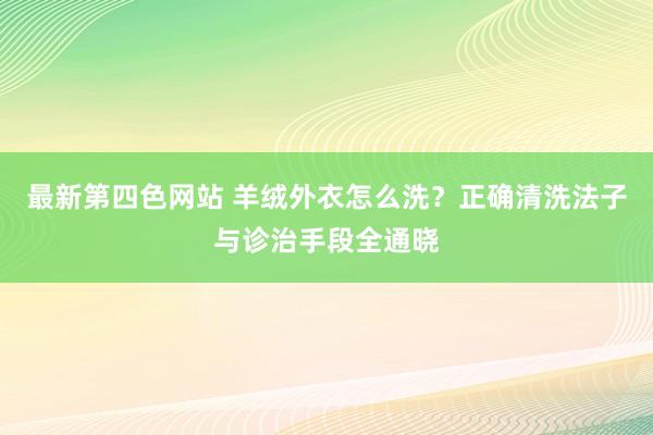 最新第四色网站 羊绒外衣怎么洗？正确清洗法子与诊治手段全通晓