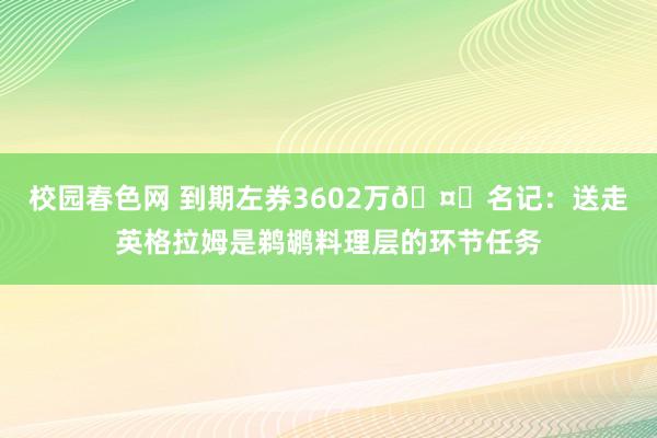 校园春色网 到期左券3602万🤔名记：送走英格拉姆是鹈鹕料理层的环节任务