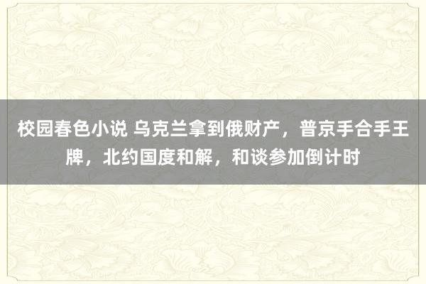 校园春色小说 乌克兰拿到俄财产，普京手合手王牌，北约国度和解，和谈参加倒计时