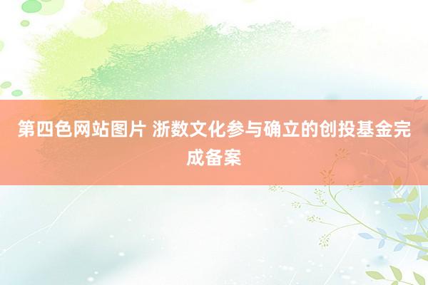 第四色网站图片 浙数文化参与确立的创投基金完成备案