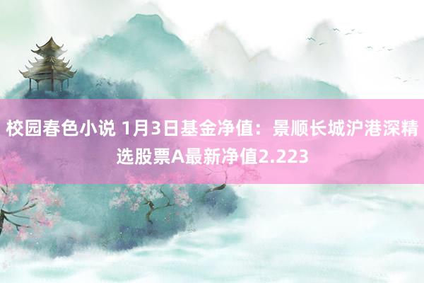 校园春色小说 1月3日基金净值：景顺长城沪港深精选股票A最新净值2.223