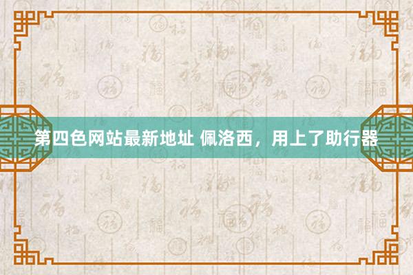 第四色网站最新地址 佩洛西，用上了助行器