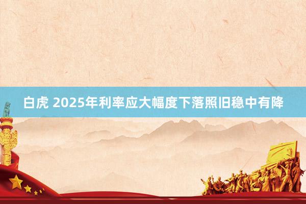 白虎 2025年利率应大幅度下落照旧稳中有降